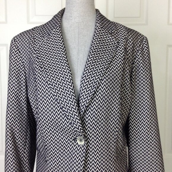 Jones New York Collection Chevron Print Blazer 18W - Picture 5 of 8